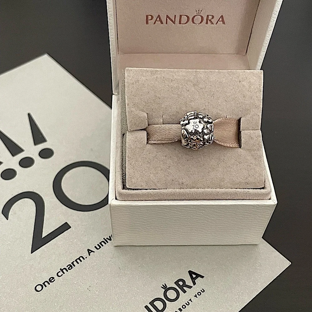 Pandora 14k silver 20th anniversary charm - Picture 3 of 5